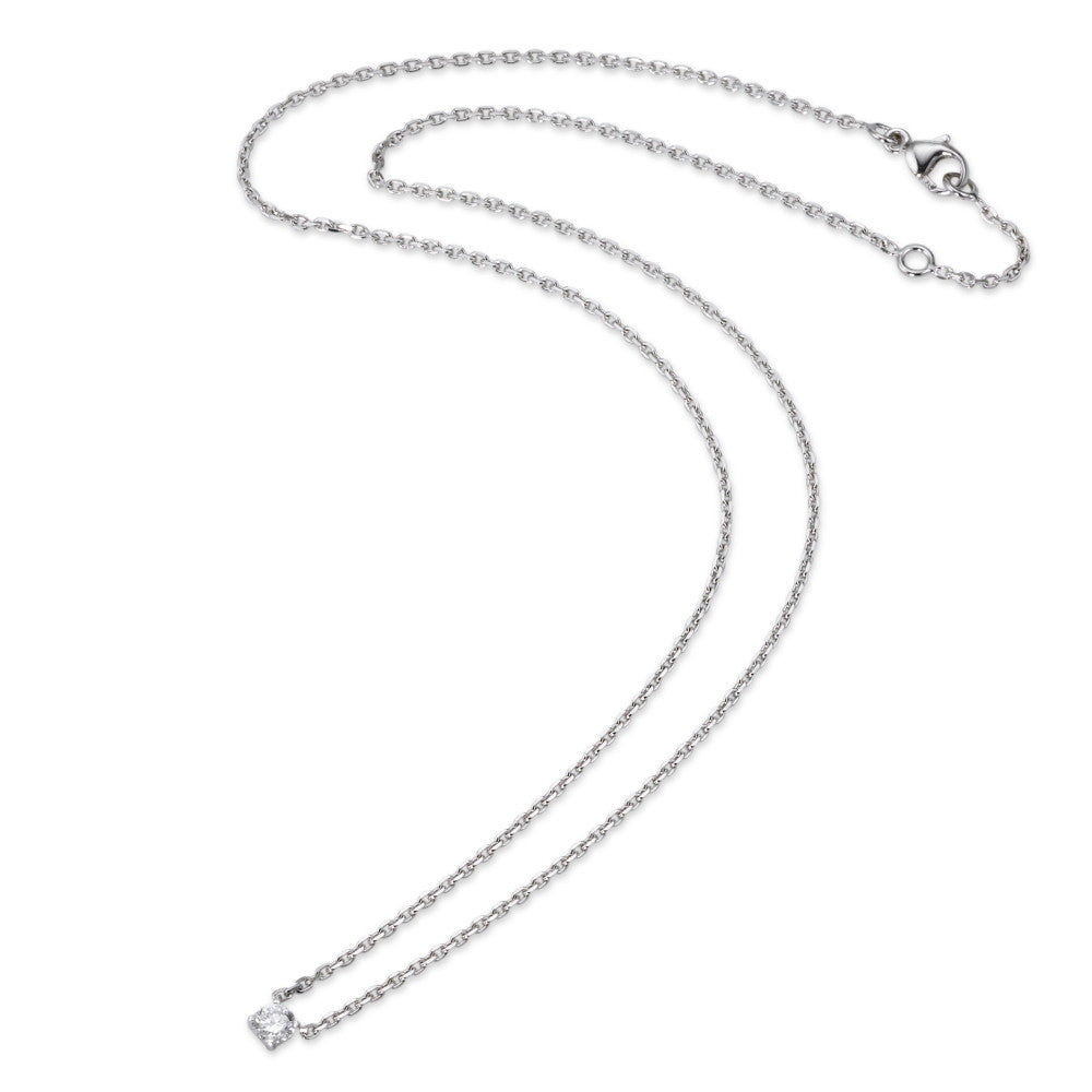 Collier 750/18 K vitguld diamant 0.20 ct, w-si 40-42 cm
