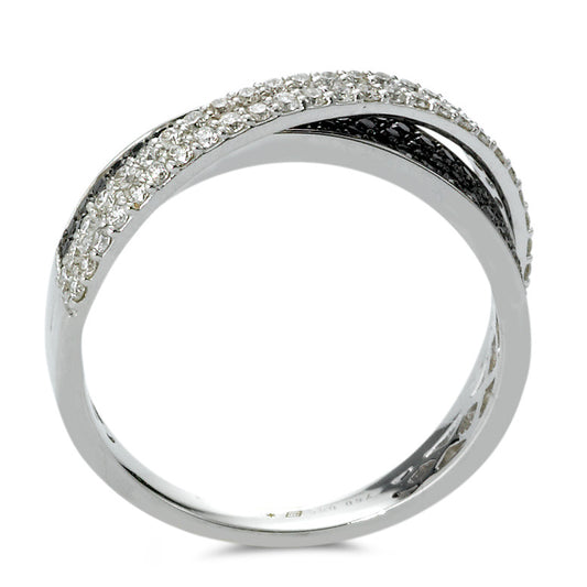 Finger ring 750/18 K vitguld diamant 0.85 ct, w-si