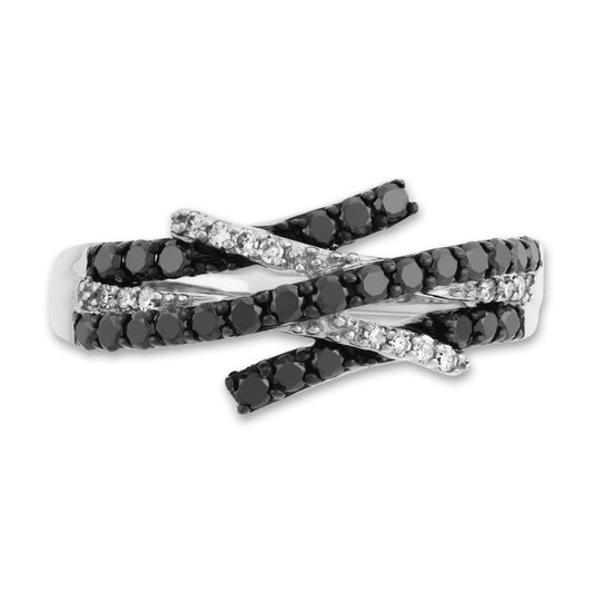 Finger ring 750/18 K vitguld diamant 0.47 ct, 41 stenar, w-si