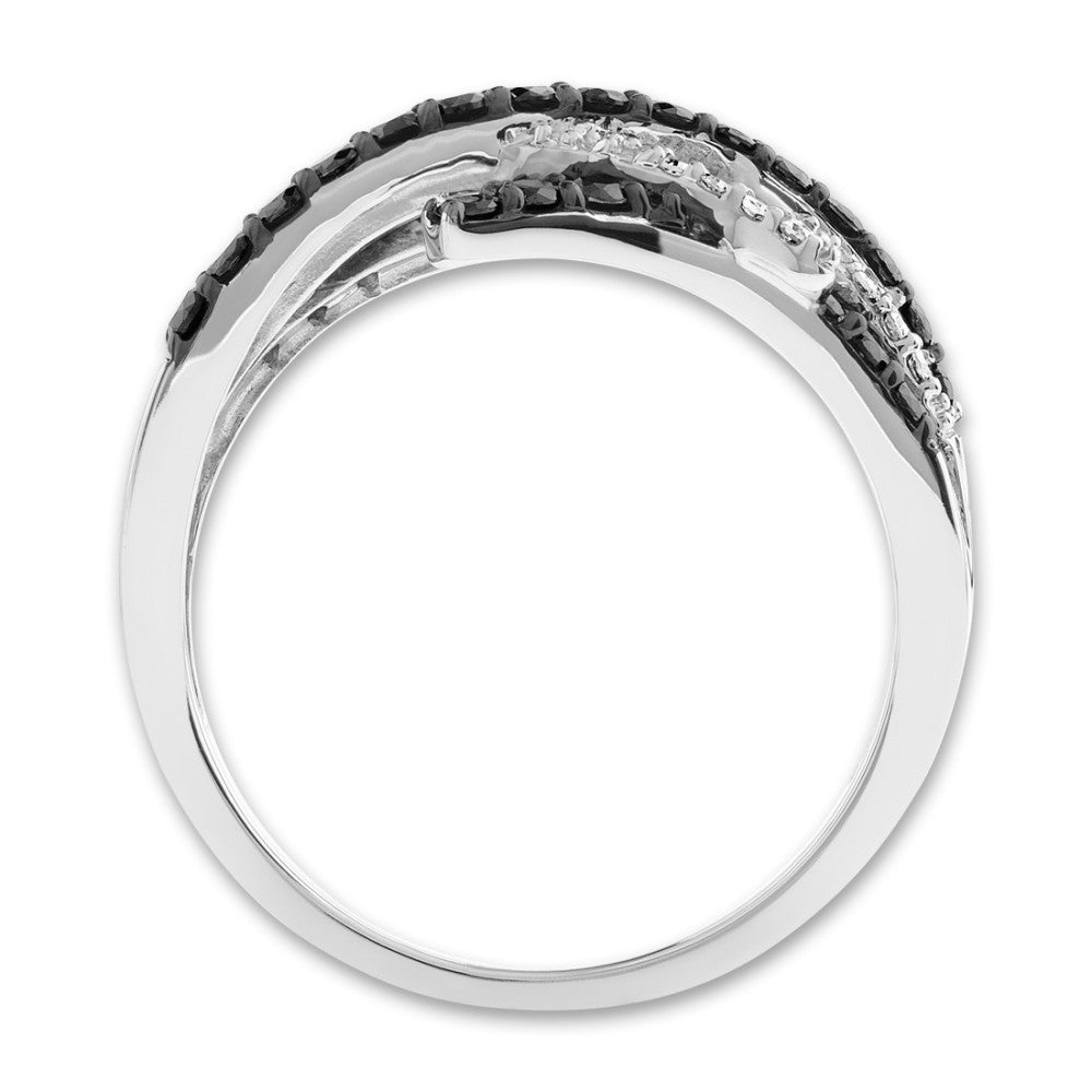 Finger ring 750/18 K vitguld diamant 0.47 ct, 41 stenar, w-si
