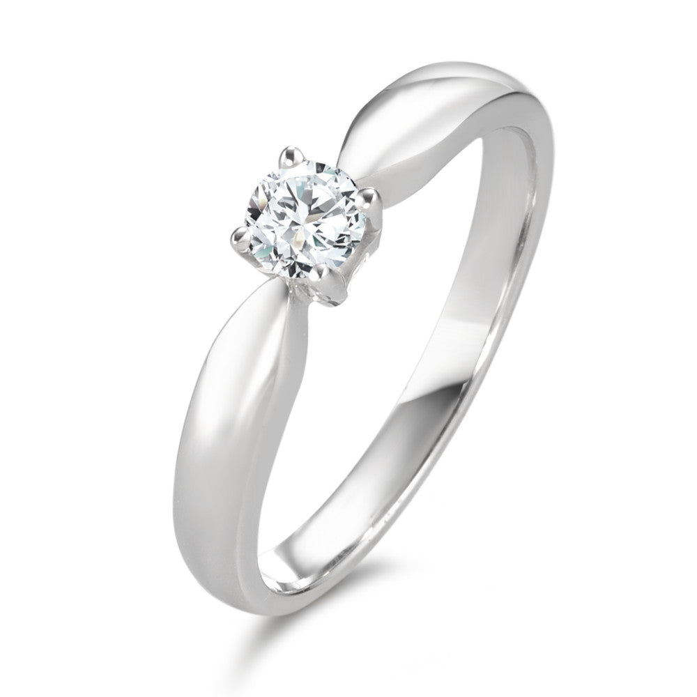 Solitärring 750/18 K vitguld diamant 0.20 ct, w-si