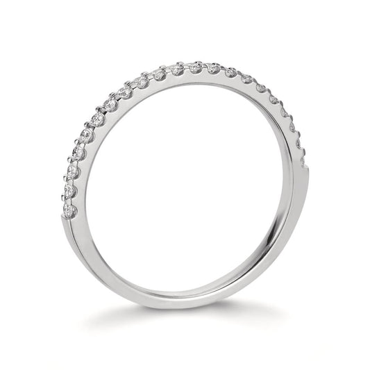 Minnesring 750/18 K vitguld diamant 0.25 ct, 21 stenar, w-si