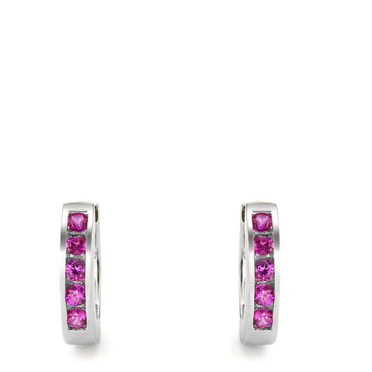 Hopfällbara örhängen Silver Zirkoniumoxid rodiumpläterad