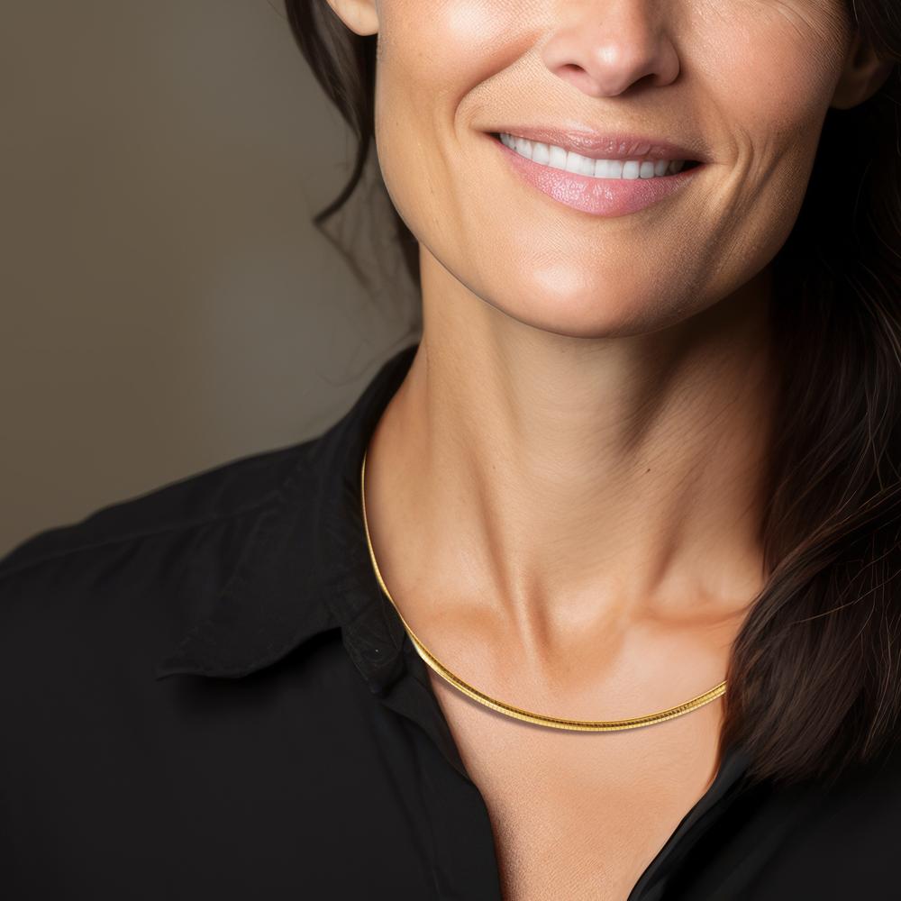 Collier 750/18 K gult guld 42 cm