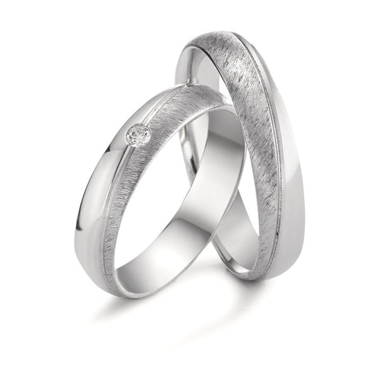 Partnerring 750/18 K vitguld diamant 0.04 ct, tw-vsi