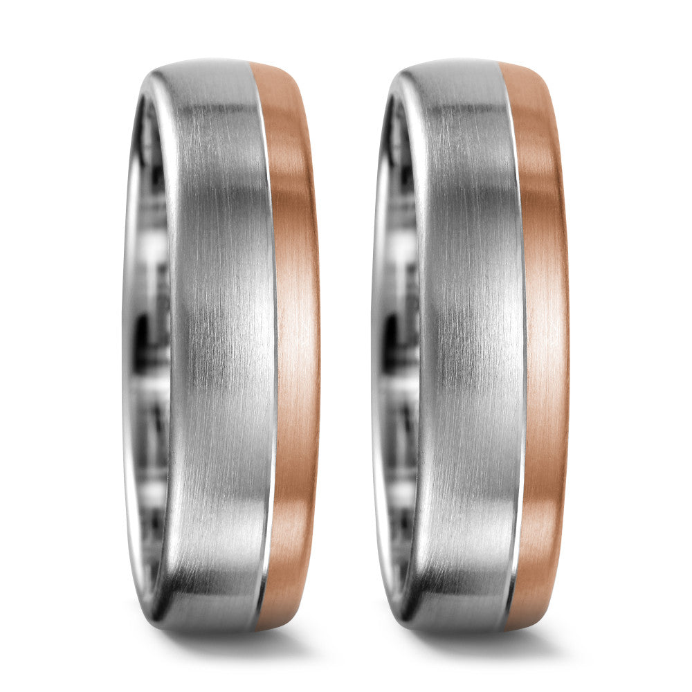 Partnerring 750/18 K vitguld, 750/18 K rött guld