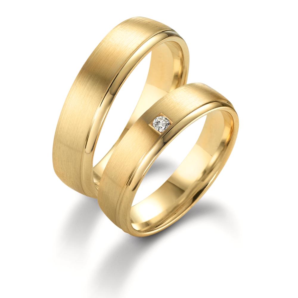 Partnerring 750/18 K gult guld