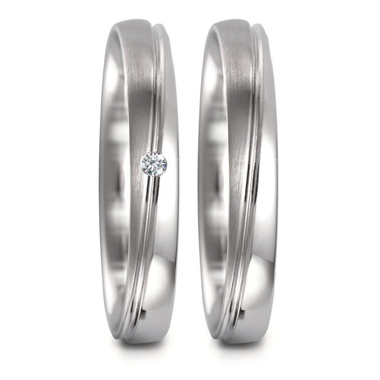 Partnerring 750/18 K vitguld diamant 0.02 ct, tw-vsi