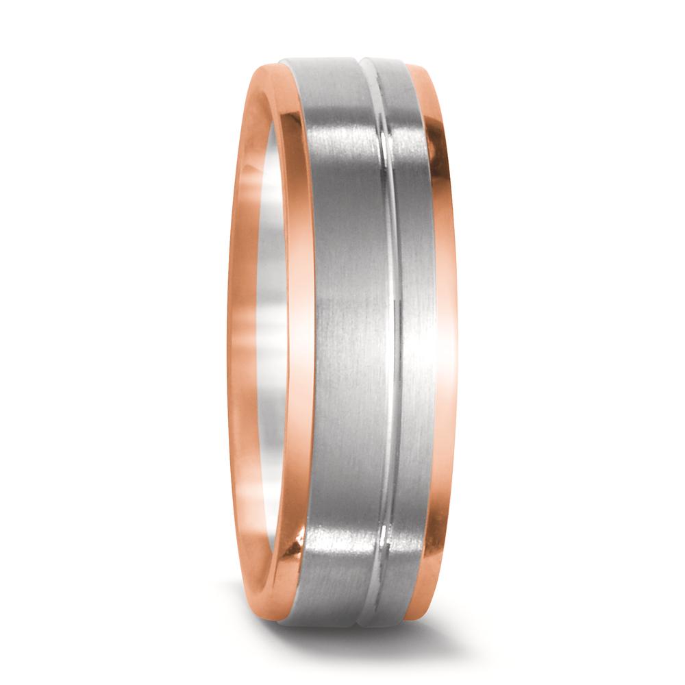 Partnerring 750/18 K vitguld, 750/18 K rött guld