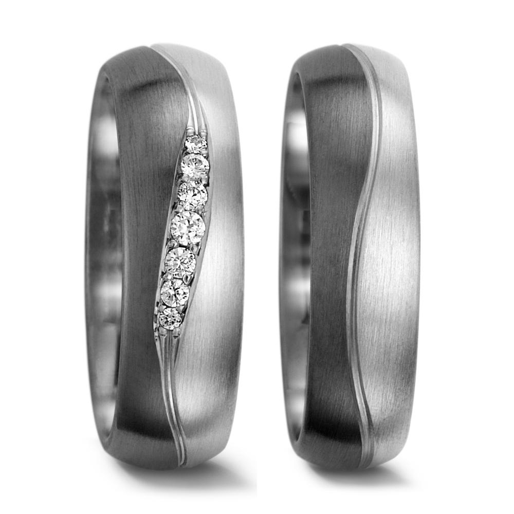 Partnerring 500 palladium, 375/9 K vitguld