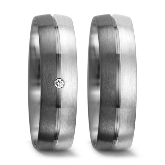 Partnerring 375/9 K vitguld, 500 palladium