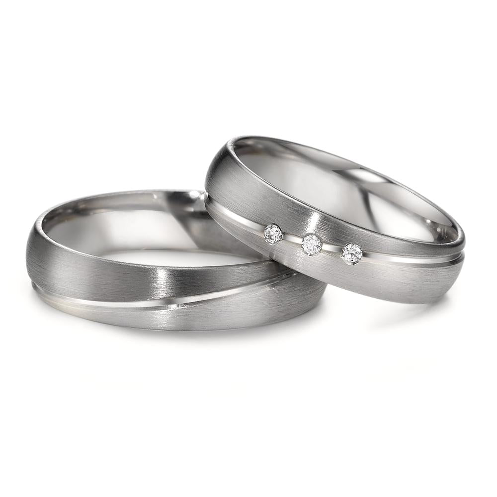 Partnerring 500 palladium, 375/9 K vitguld