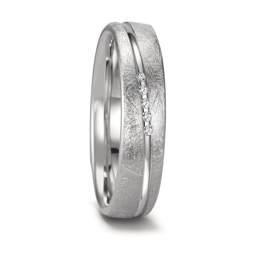 Partnerring 750/18 K vitguld diamant 0.025 ct, 5 stenar, tw-si