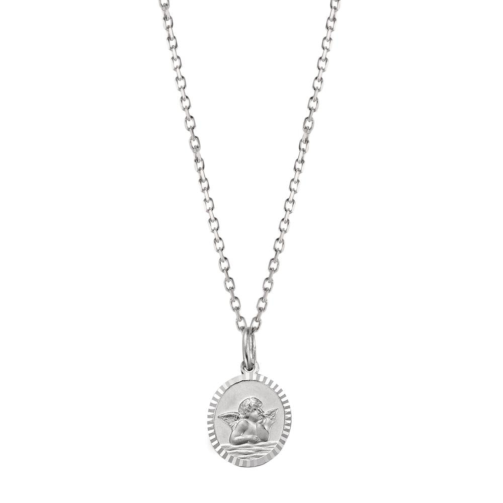 Halsband med hänge Silver rodiumpläterad Skyddsängel 36-38 cm