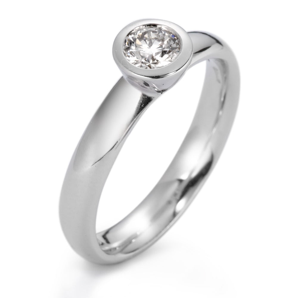 Solitärring 750/18 K vitguld diamant vit, 0.30 ct, si rodiumpläterad