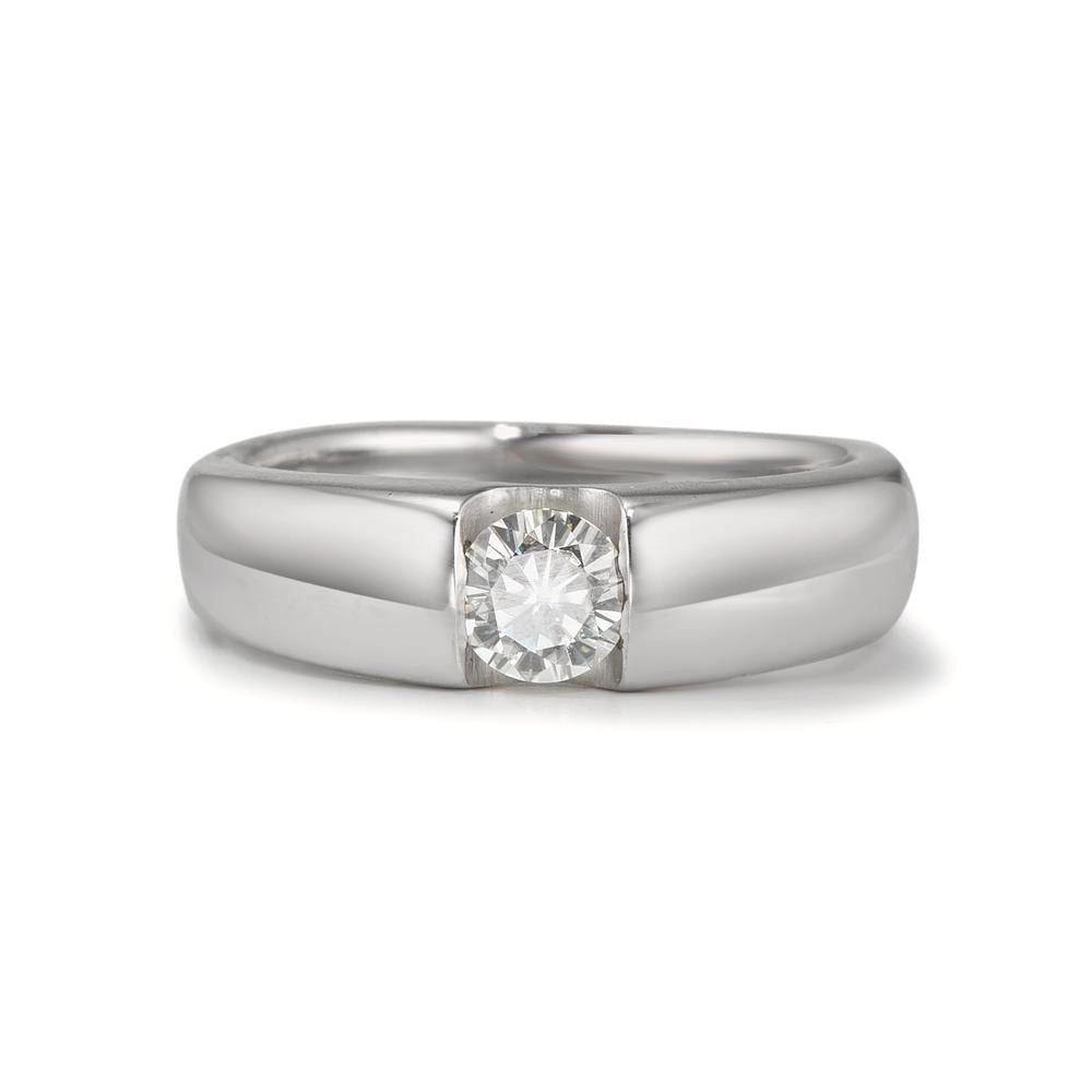 Solitärring 375/9 K vitguld Moissanit
