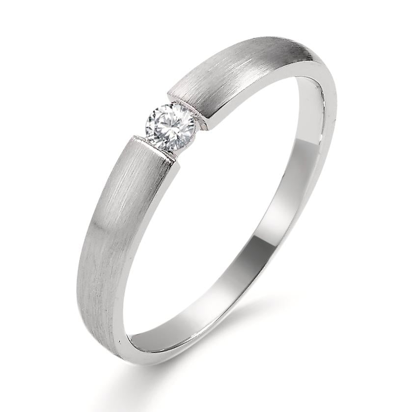 Solitärring 750/18 K vitguld diamant 0.06 ct, w-si