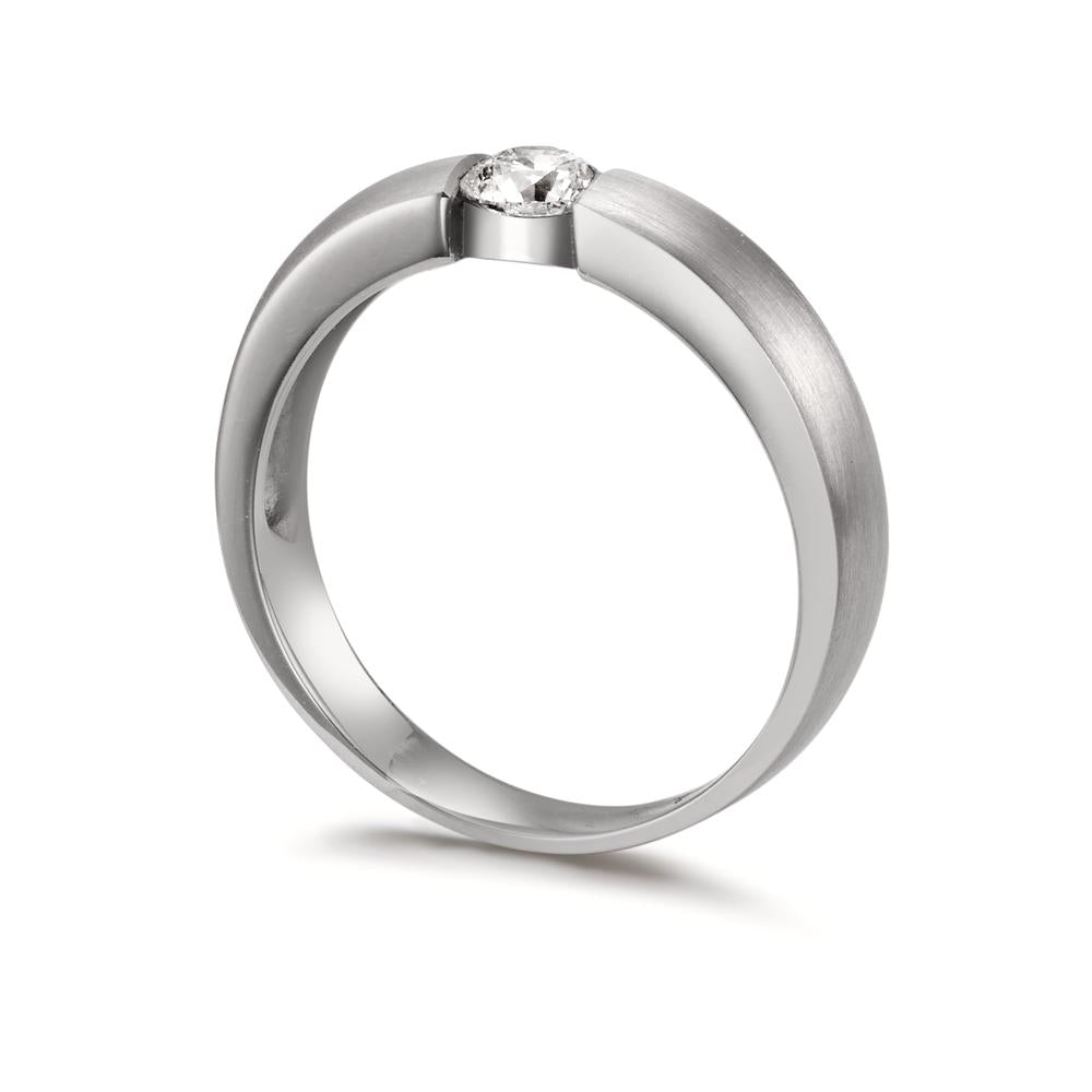 Solitärring 750/18 K vitguld diamant vit, 0.30 ct, w-si