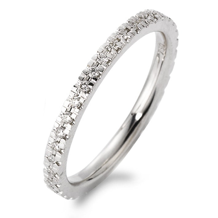 Minnesring 750/18 K vitguld diamant 0.269 ct, 35 stenar, w-si