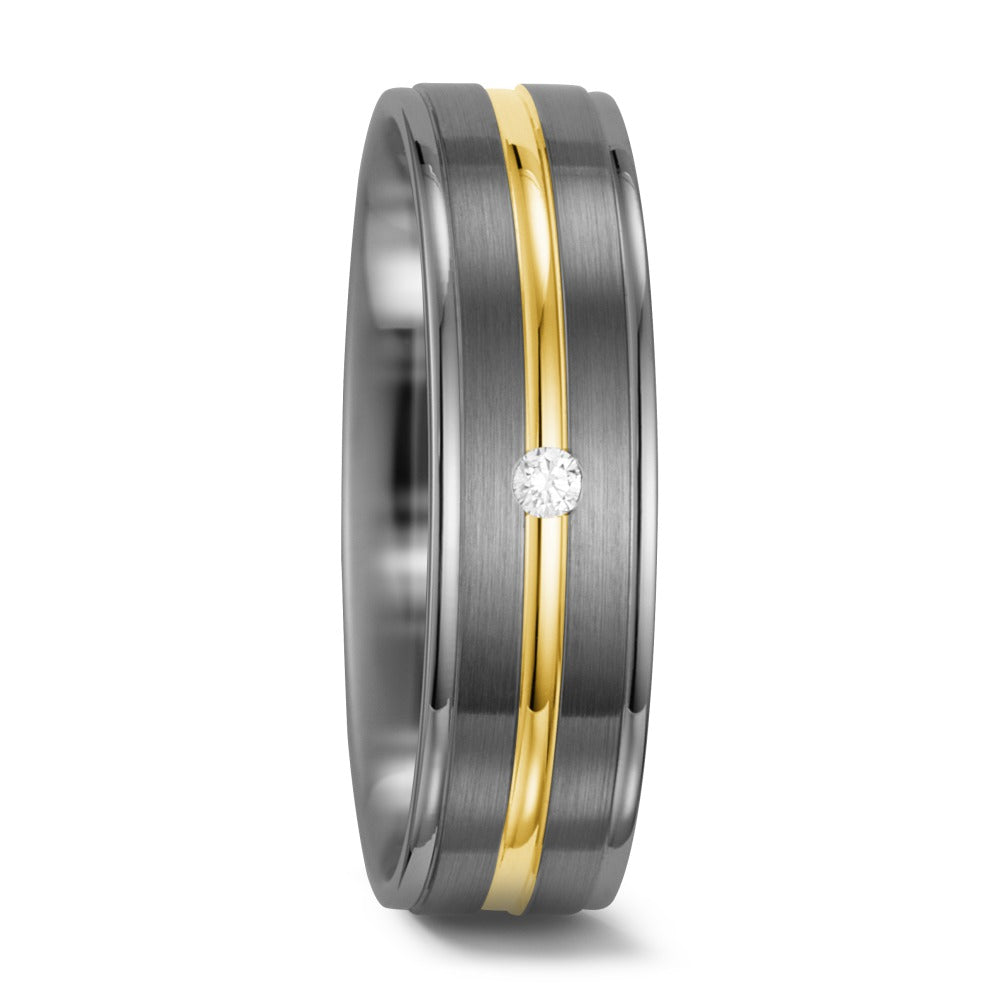 Partnerring 500 palladium, 585/14 K gult guld diamant vit, 0.025 ct, w-si
