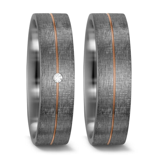 Partnerring 500 palladium, 585/14 K rött guld