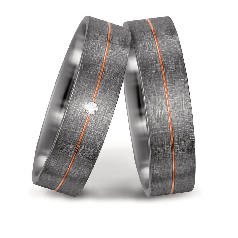 Partnerring 500 palladium, 585/14 K rött guld