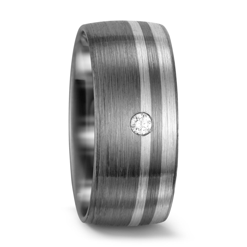 Partnerring 375/9 K vitguld, 500 palladium diamant vit, 0.03 ct, w-si