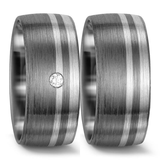 Partnerring 375/9 K vitguld, 500 palladium