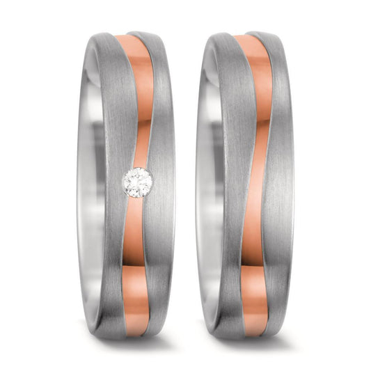 Partnerring 750/18 K vitguld, 750/18 K rött guld