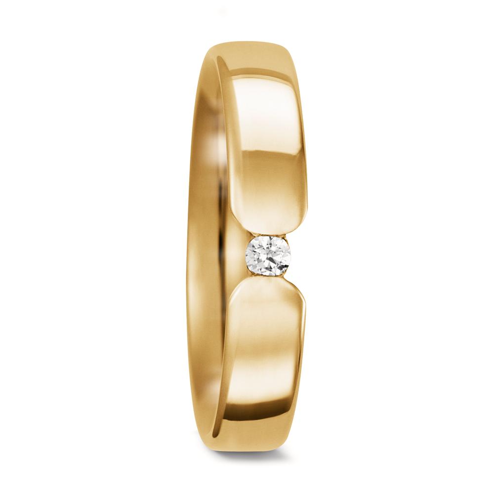 Partnerring 750/18 K gult guld diamant 0.05 ct, tw-si