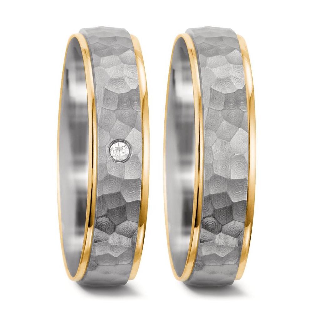 Partnerring 750/18 K vitguld, 750/18 K gult guld