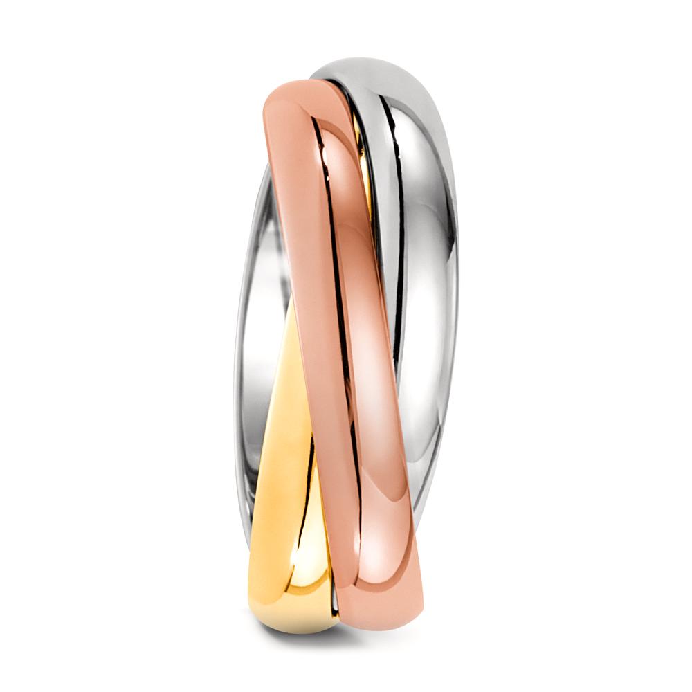 Partnerring 750/18 K gult guld, 750/18 K rött guld, 750/18 K vitguld