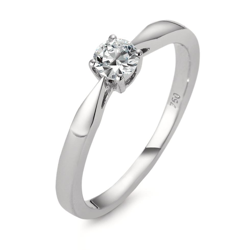 Solitärring 750/18 K vitguld diamant vit, 0.20 ct, w-si