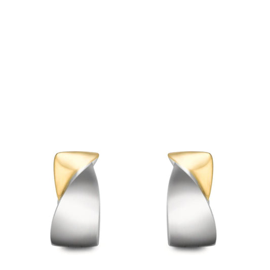 Hopfällbara örhängen rostfritt stål tvåfärgad IP-belagd