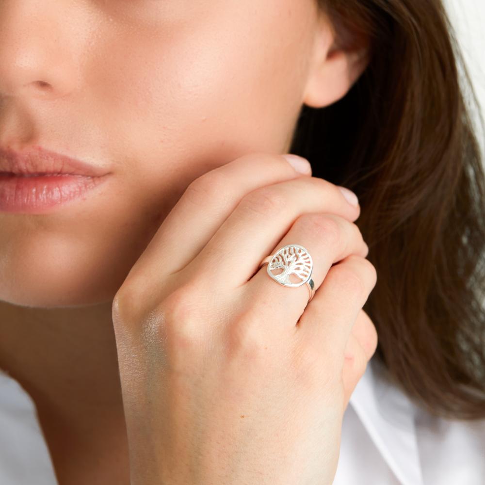 Finger ring Silver Livets träd Ø14 mm