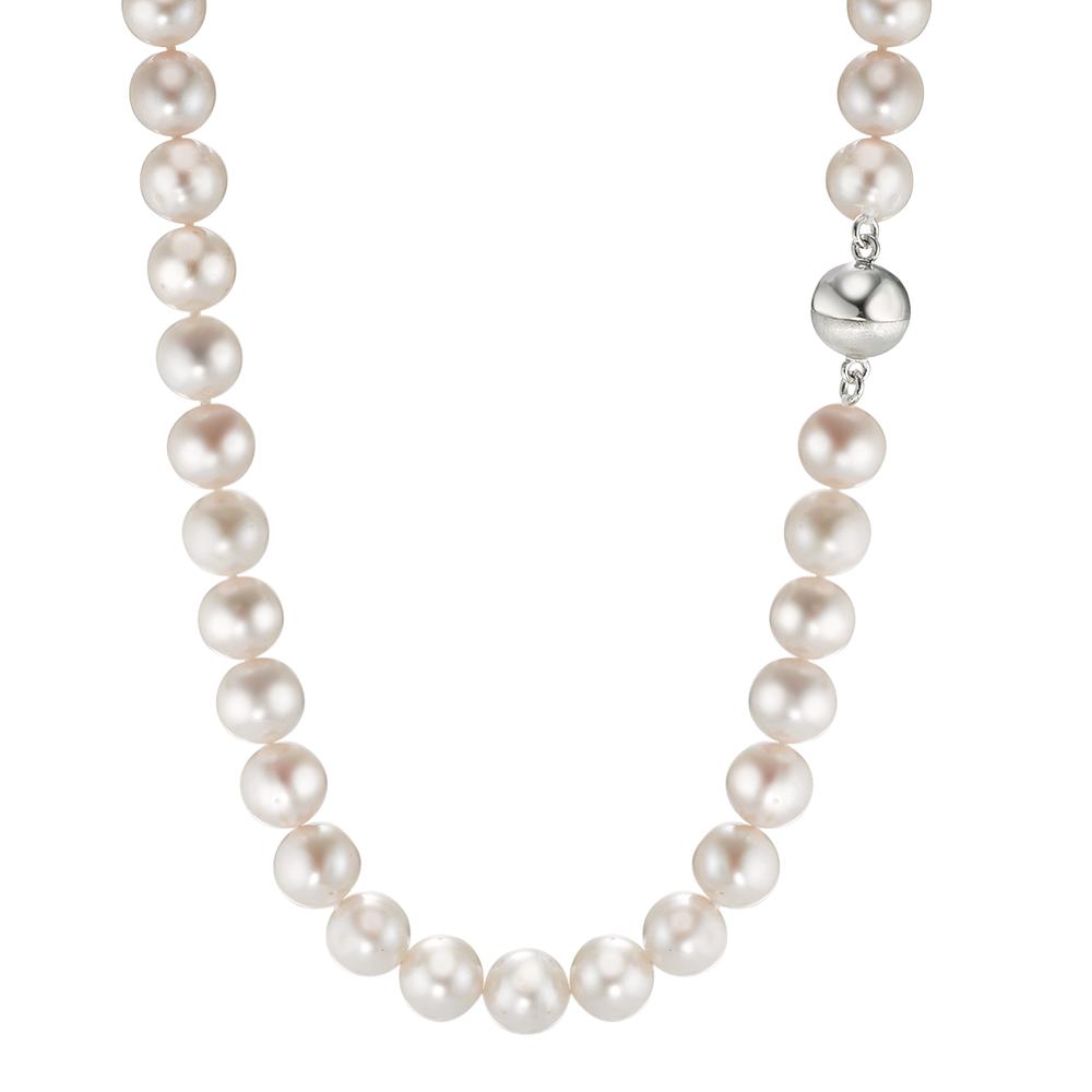 Collier Silver rodiumpläterad Sötvattensodlad pärla vit 8-8.5 mm 42 cm