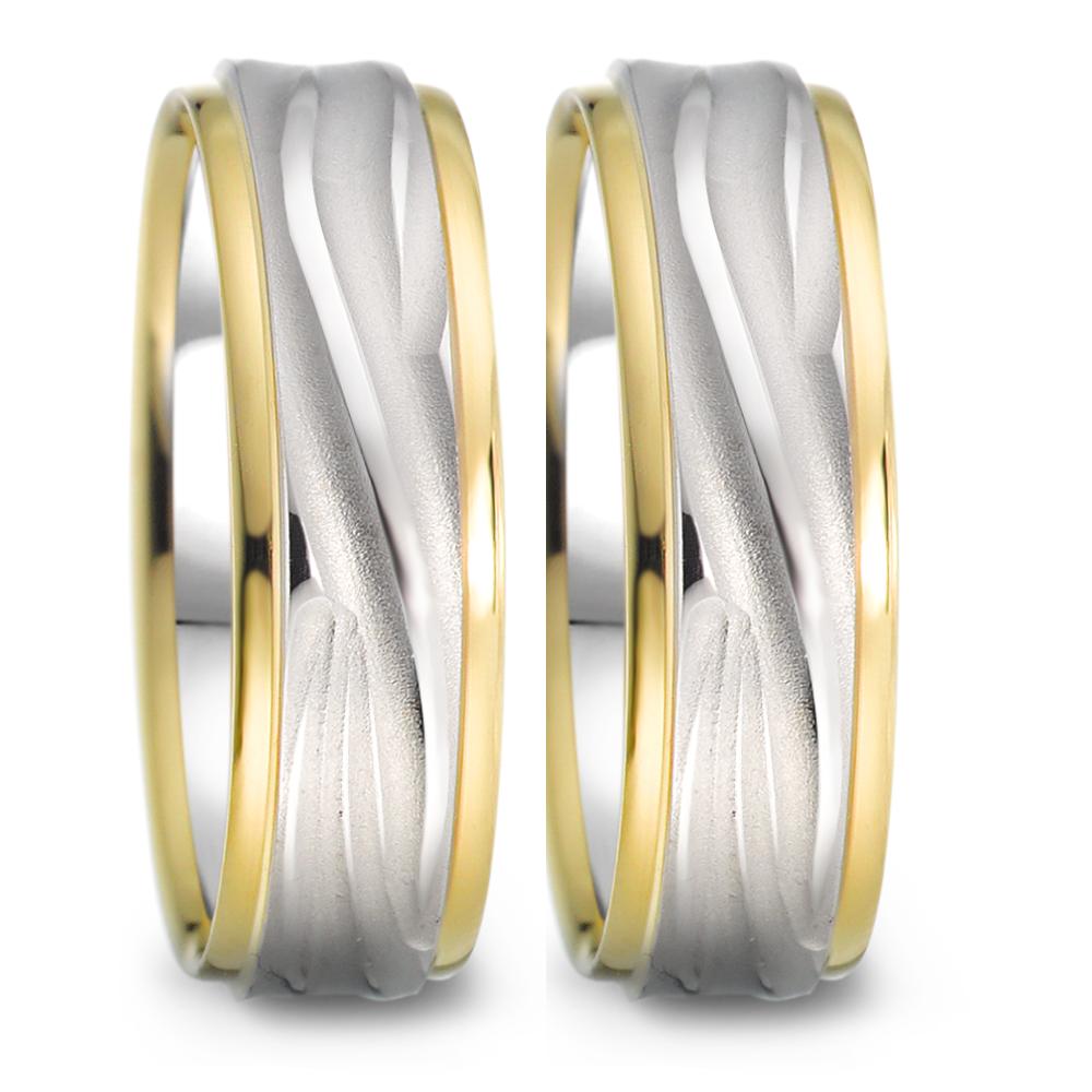 Partnerring 750/18 K vitguld, 750/18 K gult guld