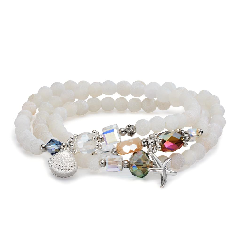 Armband Silver agat vit 20 cm