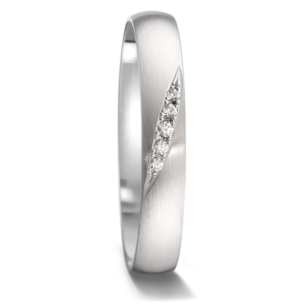 Partnerring 750/18 K vitguld diamant 0.036 ct, 5 stenar, tw-vsi