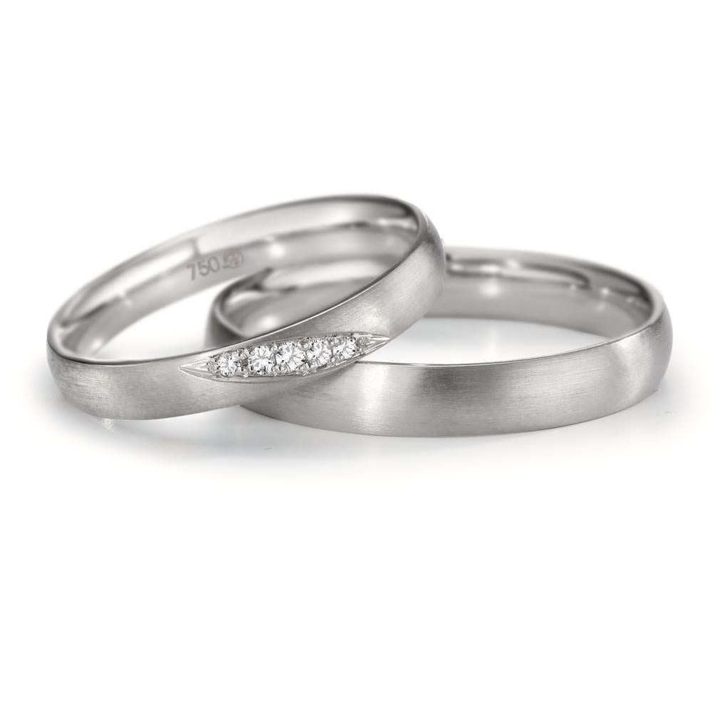 Partnerring 750/18 K vitguld diamant 0.036 ct, 5 stenar, tw-vsi