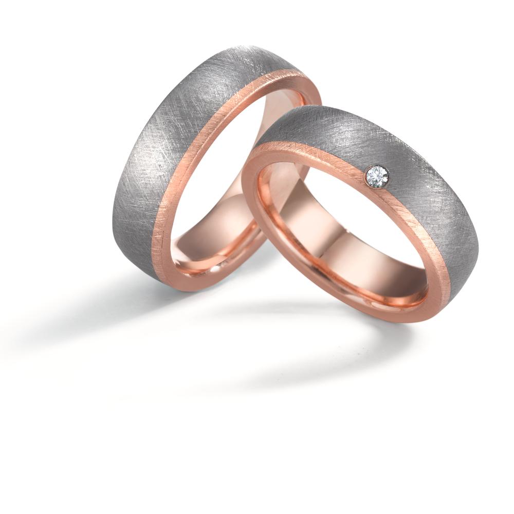 Partnerring 999 Tantal, 585/14 K roséguld