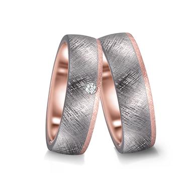 Partnerring 999 Tantal, 585/14 K roséguld