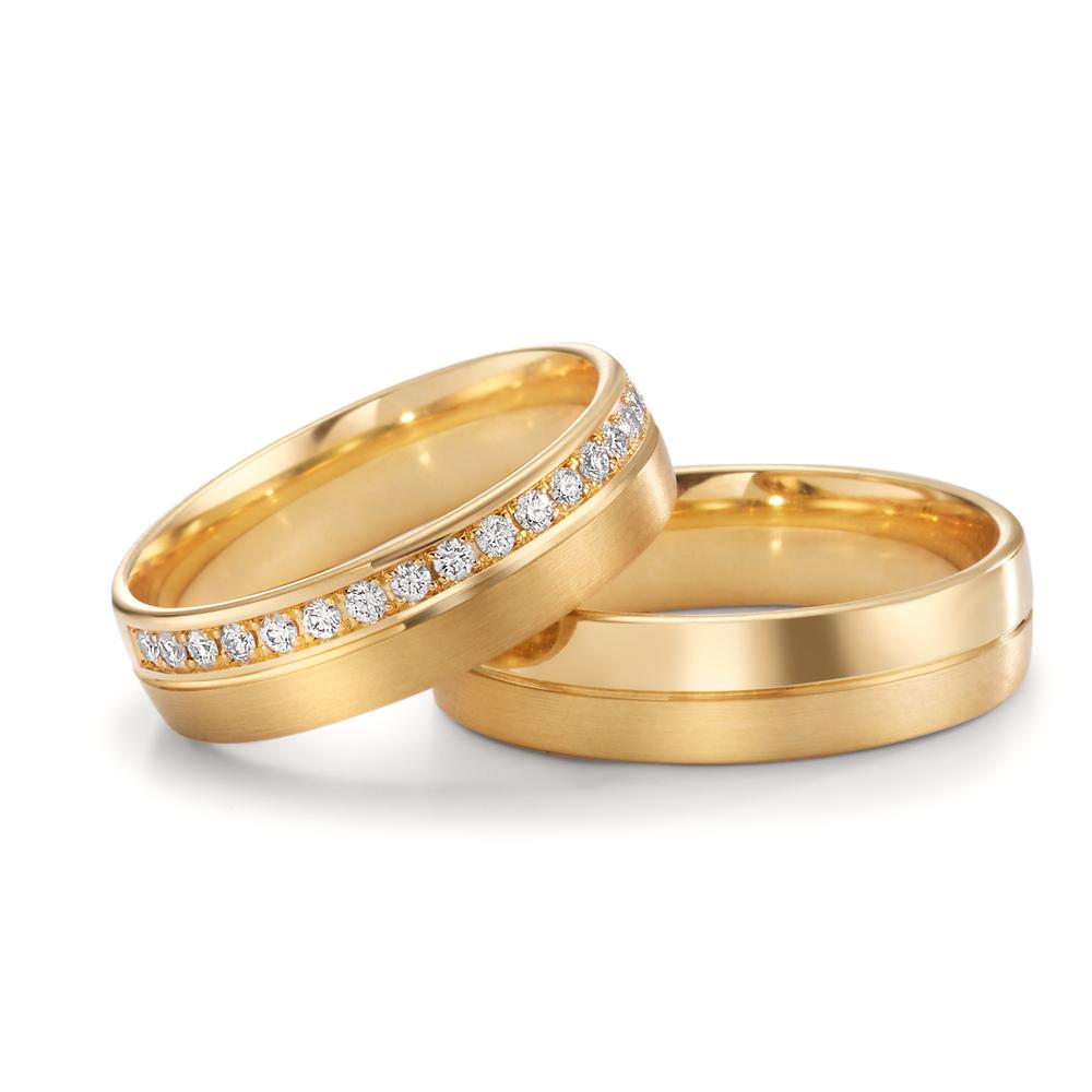 Partnerring 750/18 K gult guld