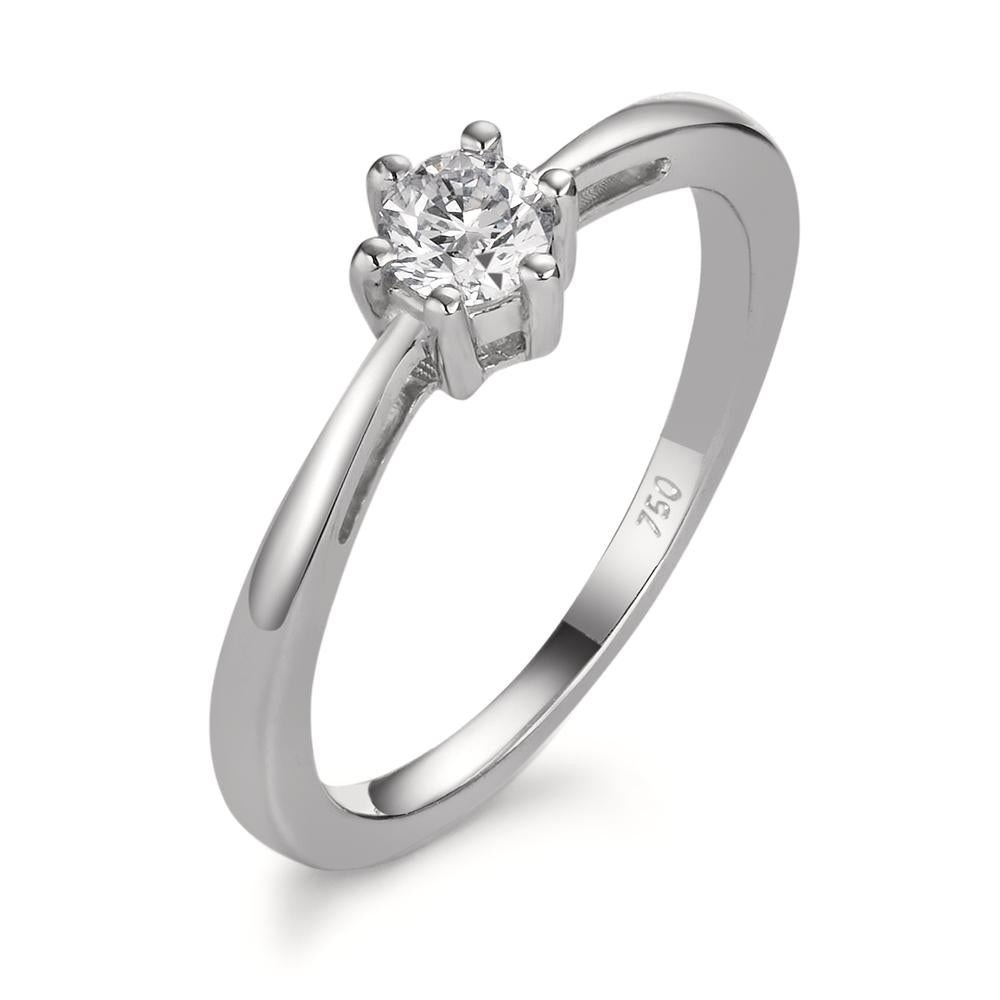 Solitärring 750/18 K vitguld diamant 0.25 ct, w-si