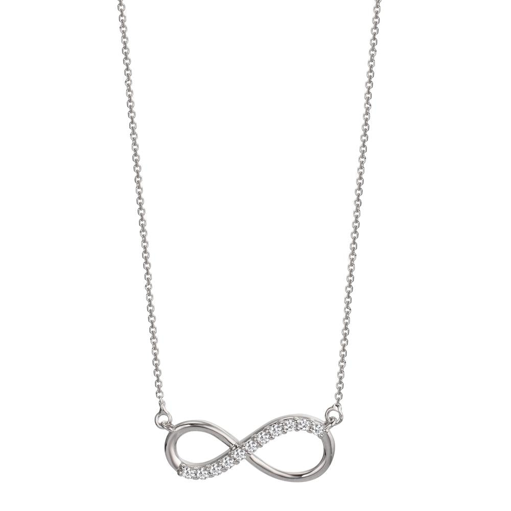 Collier 750/18 K vitguld Zirkoniumoxid 11 stenar Oändlighet 42 cm