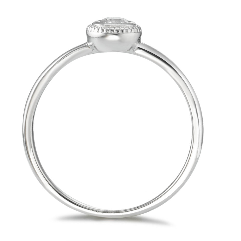 Finger ring 750/18 K vitguld diamant 0.15 ct, w-si