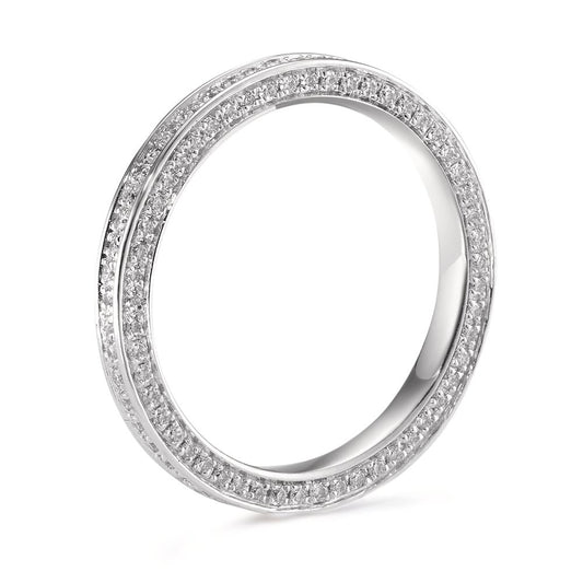 Minnesring 750/18 K vitguld diamant vit, 0.50 ct, 155 stenar, w-si