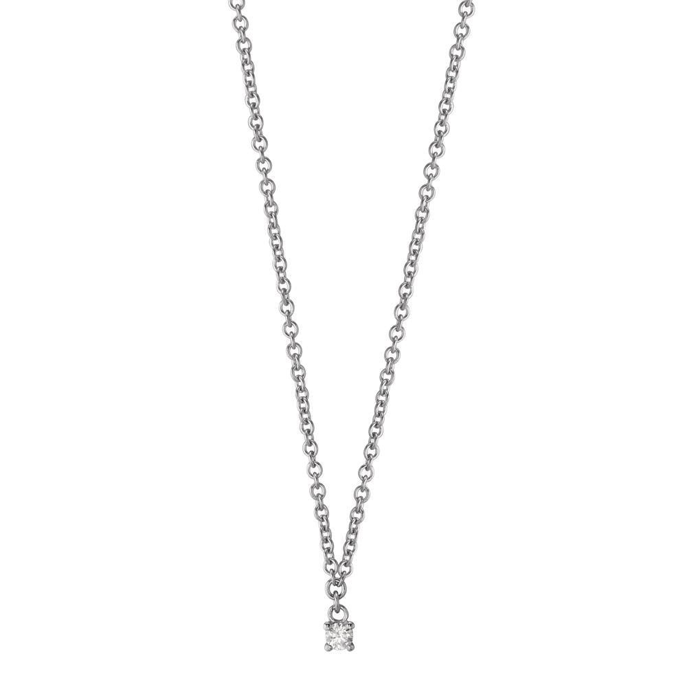 Collier 750/18 K vitguld diamant 0.04 ct, w-si 40-42 cm