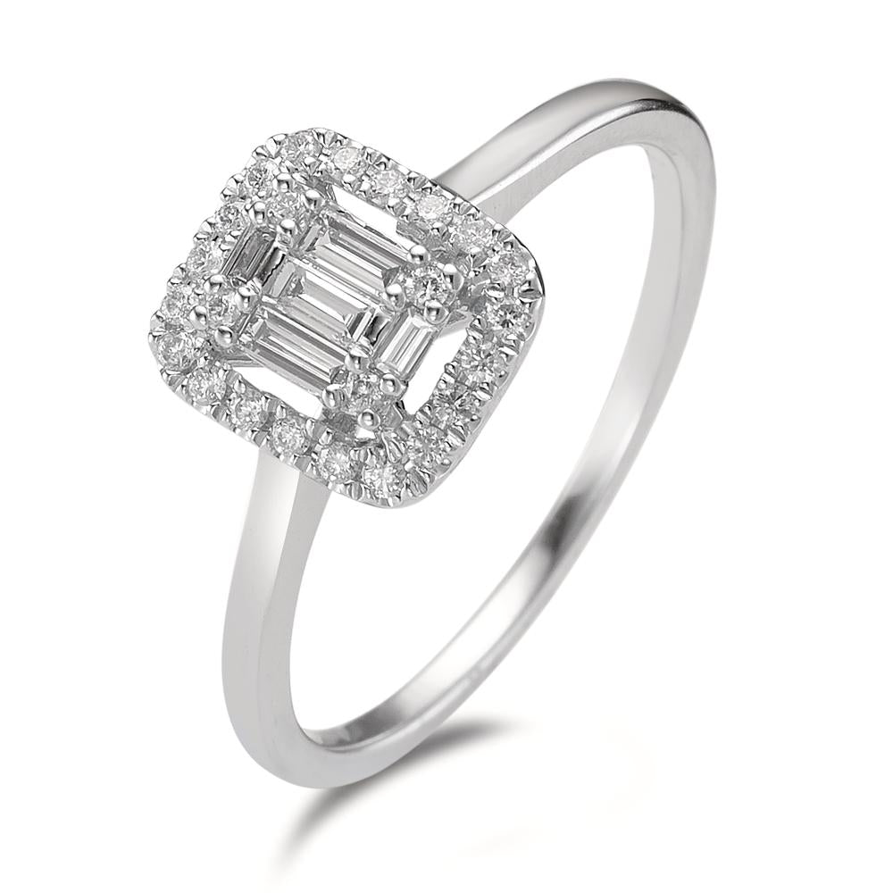 Solitärring 750/18 K vitguld diamant 0.32 ct, w-si