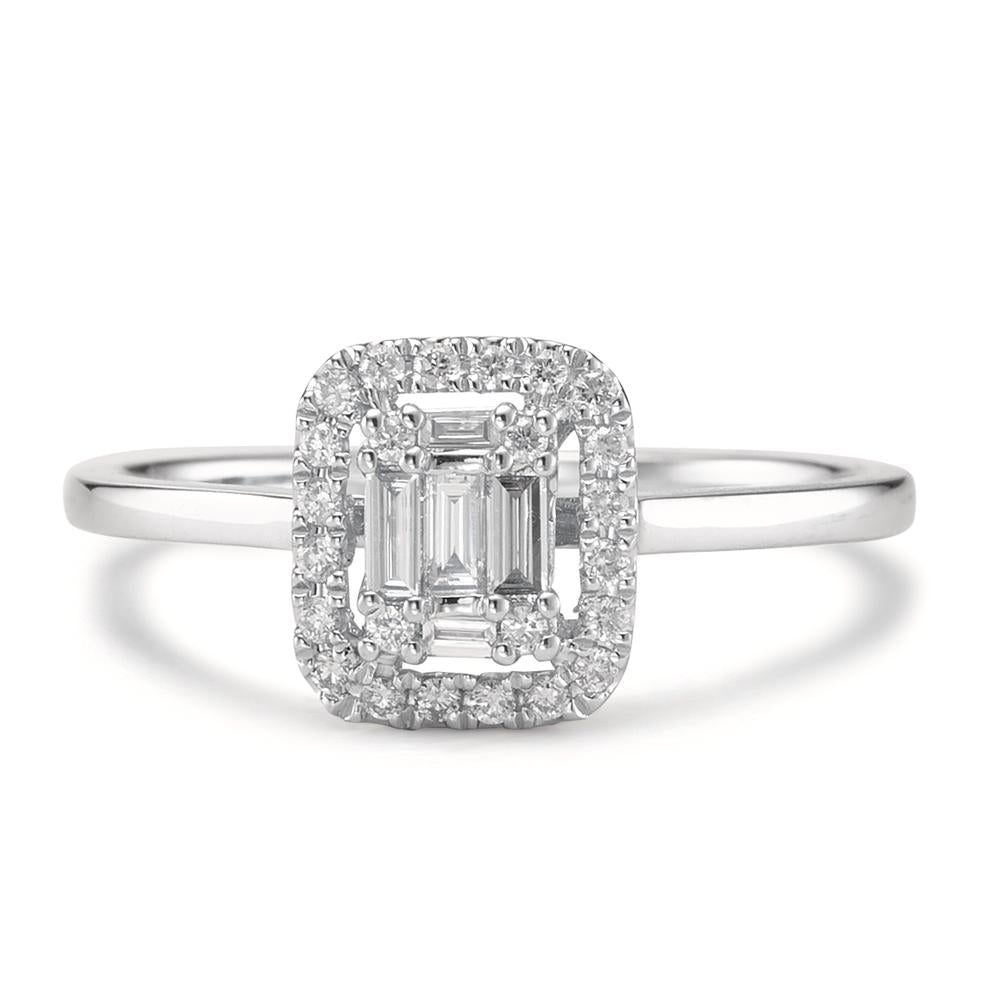 Solitärring 750/18 K vitguld diamant 0.32 ct, w-si